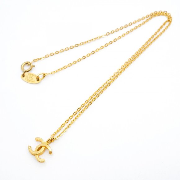 Chanel Coco Mark Gold Gold Plated necklace - Picture 1 of 7
